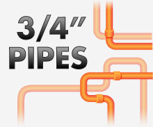 Our three-fourth inch pipe leads to savings.
